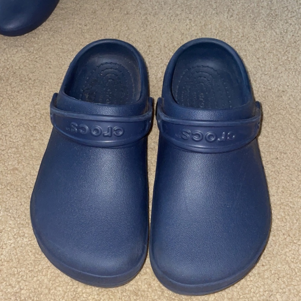 Navy blue crocs size 9